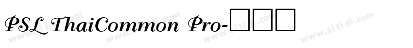 PSL ThaiCommon Pro字体转换